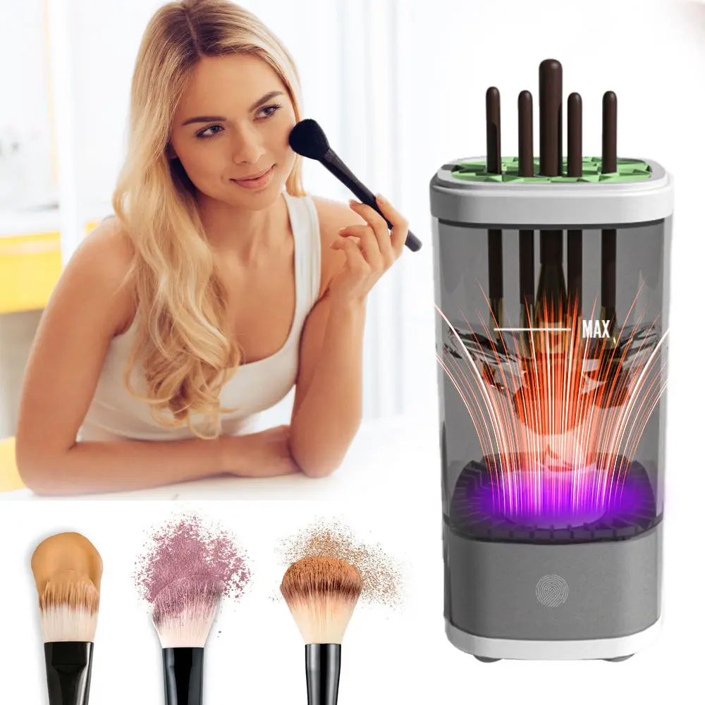 ✨  MAKEUP BRUSH CLEANER 👉clear skin! This electric makeup brush cleaner removes all the gunk!😍✨