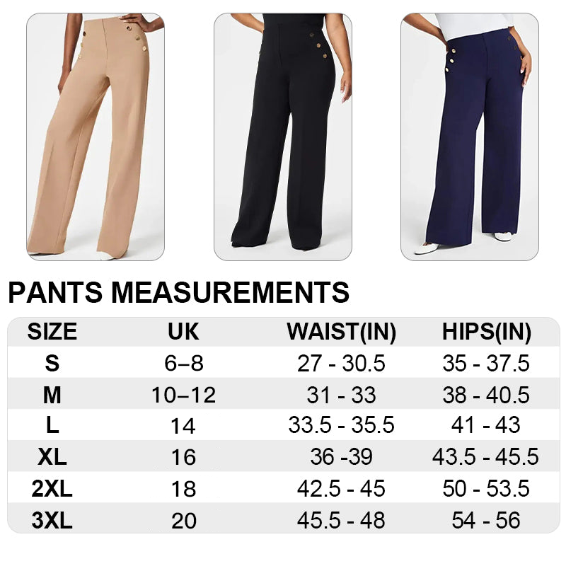 Women's loose trousers with a high waist and wide legs
