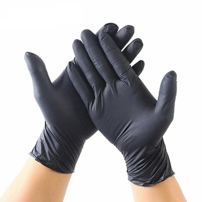 Disposable Black Nitrile Gloves Safety Tools For Household Cleaning