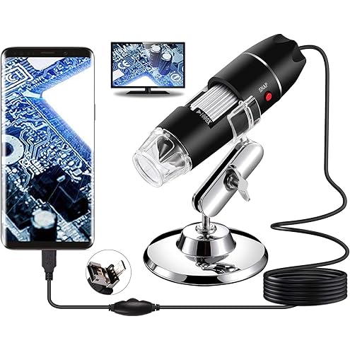 8-led Digital Microscope Endoscope Loupe Otoscope Magnifier with Stand