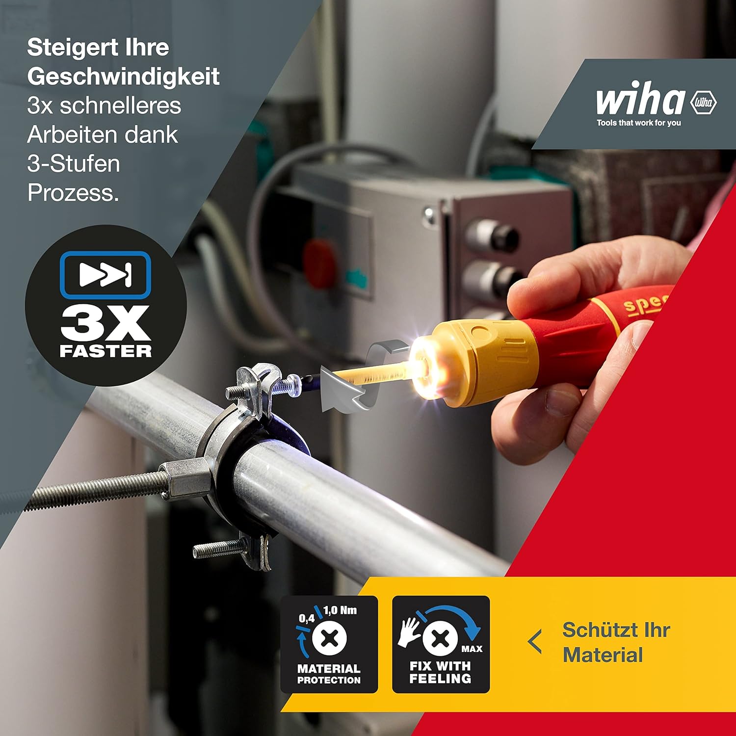 Wiha Electric Screwdriver (44318) 7-Piece (SlimBits, Batteries, USB Charging Cable, L-Boxx Mini)