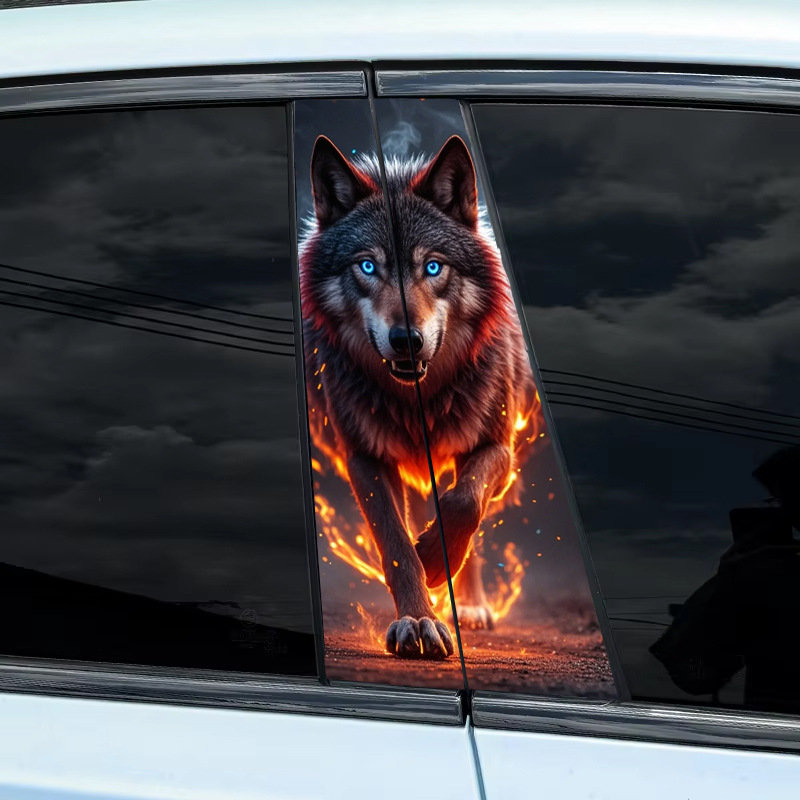 Vinyl Car Stickers and Decals, Car Stickers, Waterproof Sunscreen Scratch Resistant Cover B-Pillar Sticker