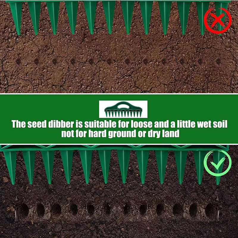 Soil Digger Planter, 12 Holes High-Efficient Soil Digger Planter Garden Sowing Spacer with Adjustable Seeder Dispenser for Planting