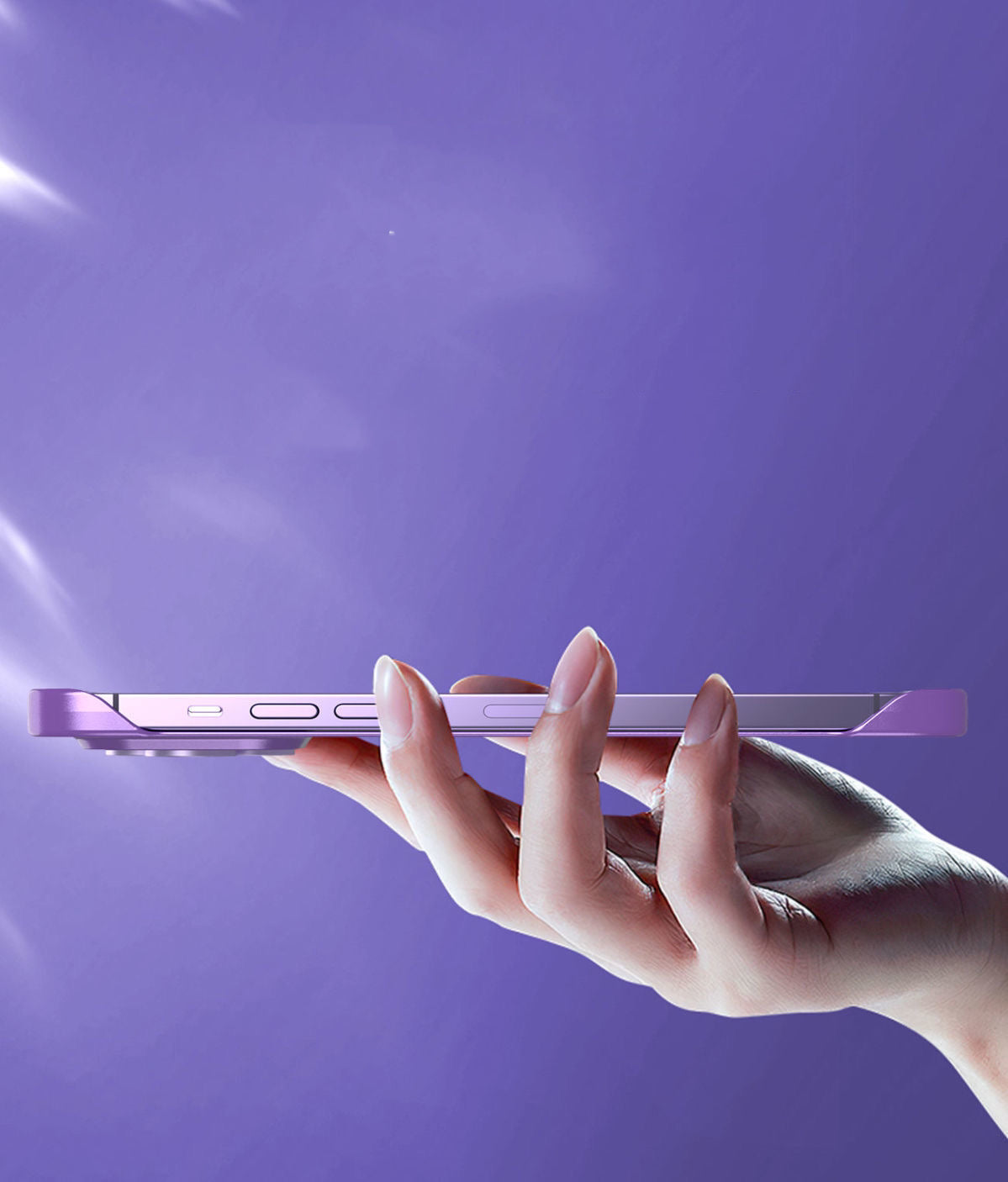  PC Borderless Matte Phone Case Without MagSafe