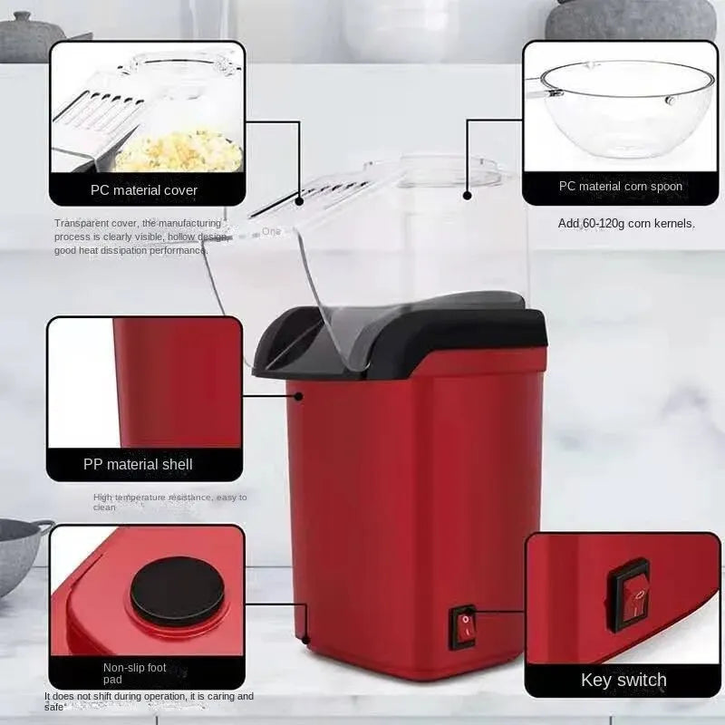 Mini popcorn machine for home kitchen, party, festival