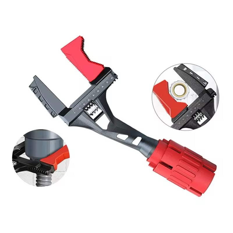 Short Shank Pipe Wrench Lightweight Suitable For Various Household Fittings No Slipping With Teeth Strong Fire Resistance