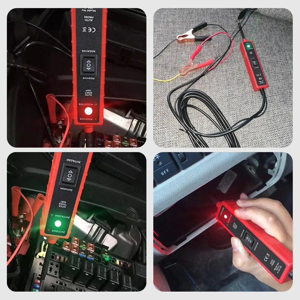Car electrical circuit tester with probe. Auto short circuit/open circuit/leakage detection