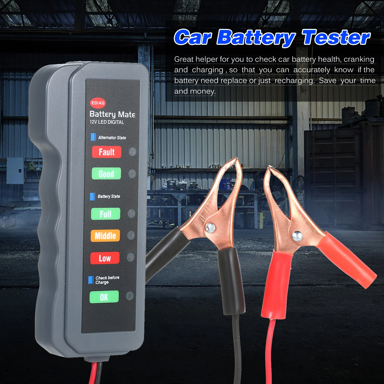 🔥🔥👌Battery Tester 12V Car Battery 🙈& Alternator Tester🔥🔥