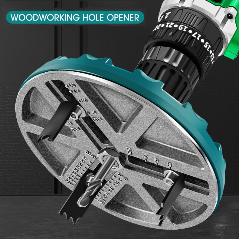 🔥HOT SALE 49% OFF🔥Adjustable Hole Saw Diameter 45mm-130mm Woodworking Cutting Tools Hole Opener 