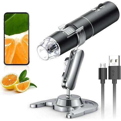 8-led Digital Microscope Endoscope Loupe Otoscope Magnifier with Stand