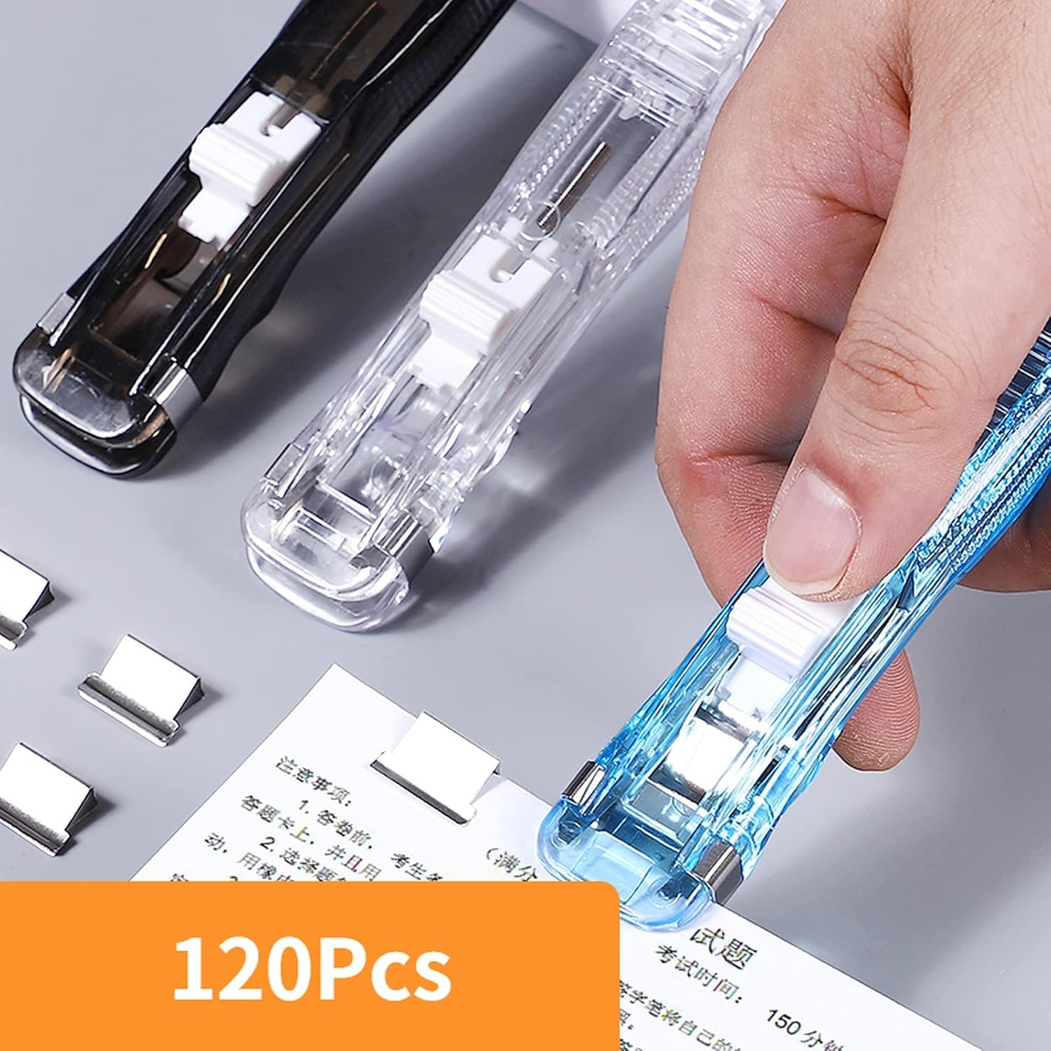 Stapler Small Set for Desk Push Stapler Removable