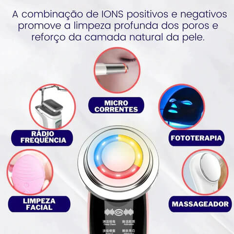 Aparelho Multifunção para Cuidados com a Pele - Anti-Rugas/Rejuvenescedor