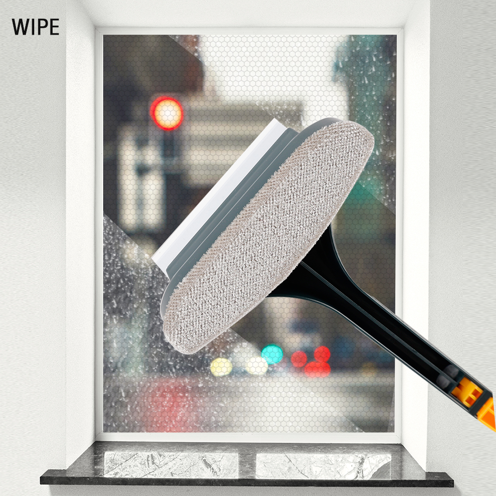 2 IN 1 Glass Cleaning Brush Car Windshield Home Window Glass Universal Detachable Squeegee Wiper Portable Cleaner Brushes