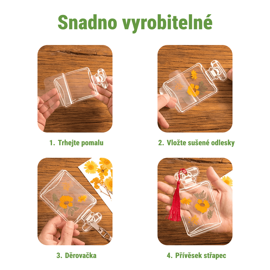 FLOWERMARKS™ TRANSPARENT TABS FOR DRIED FLOWERS - 40 PCS