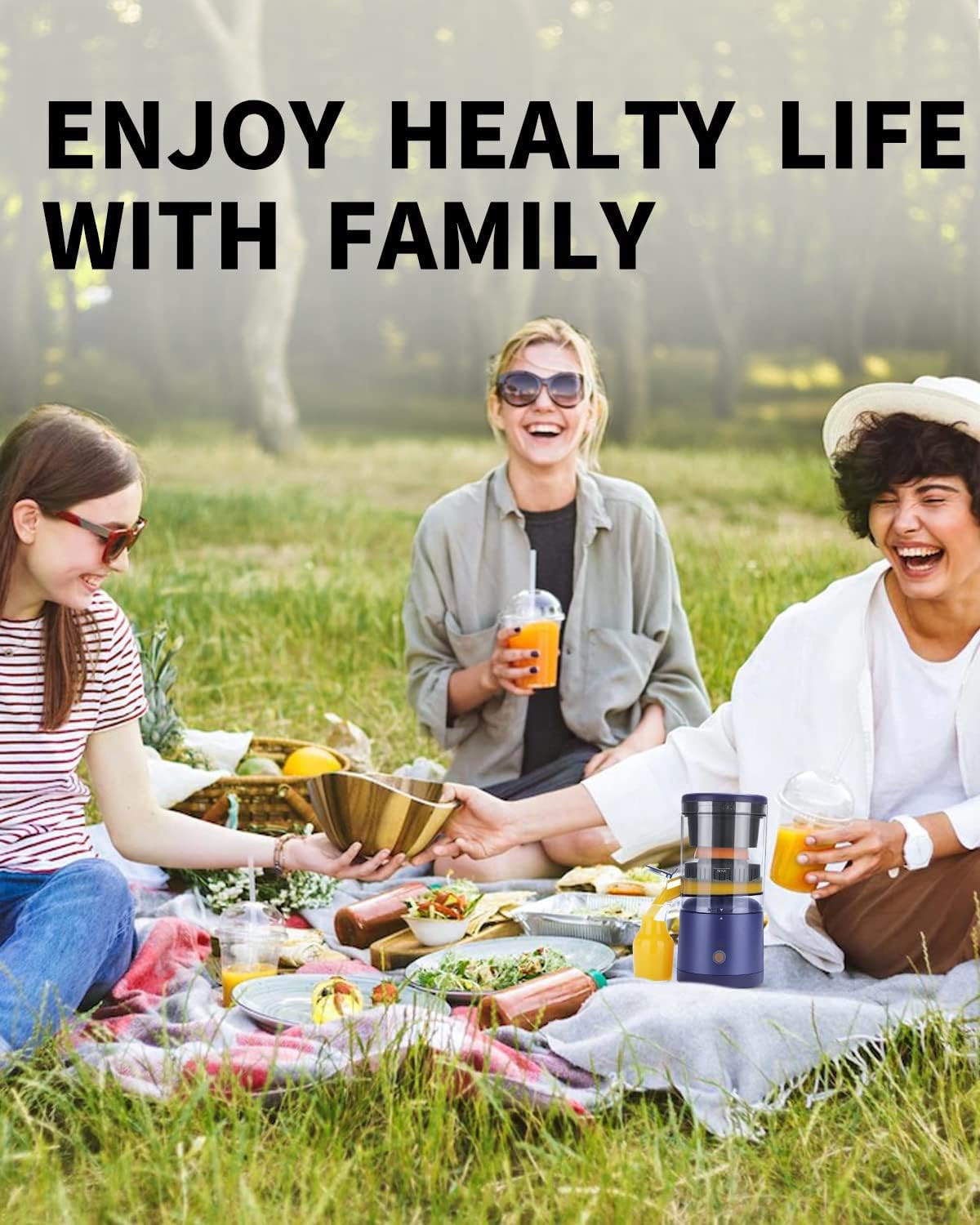 Portable USB rechargeable juicer for home use multifunctional pomace juice separation