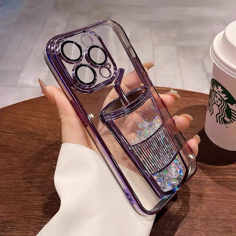  Transparent Milk Tea Cup Soft Mobile Phone Case