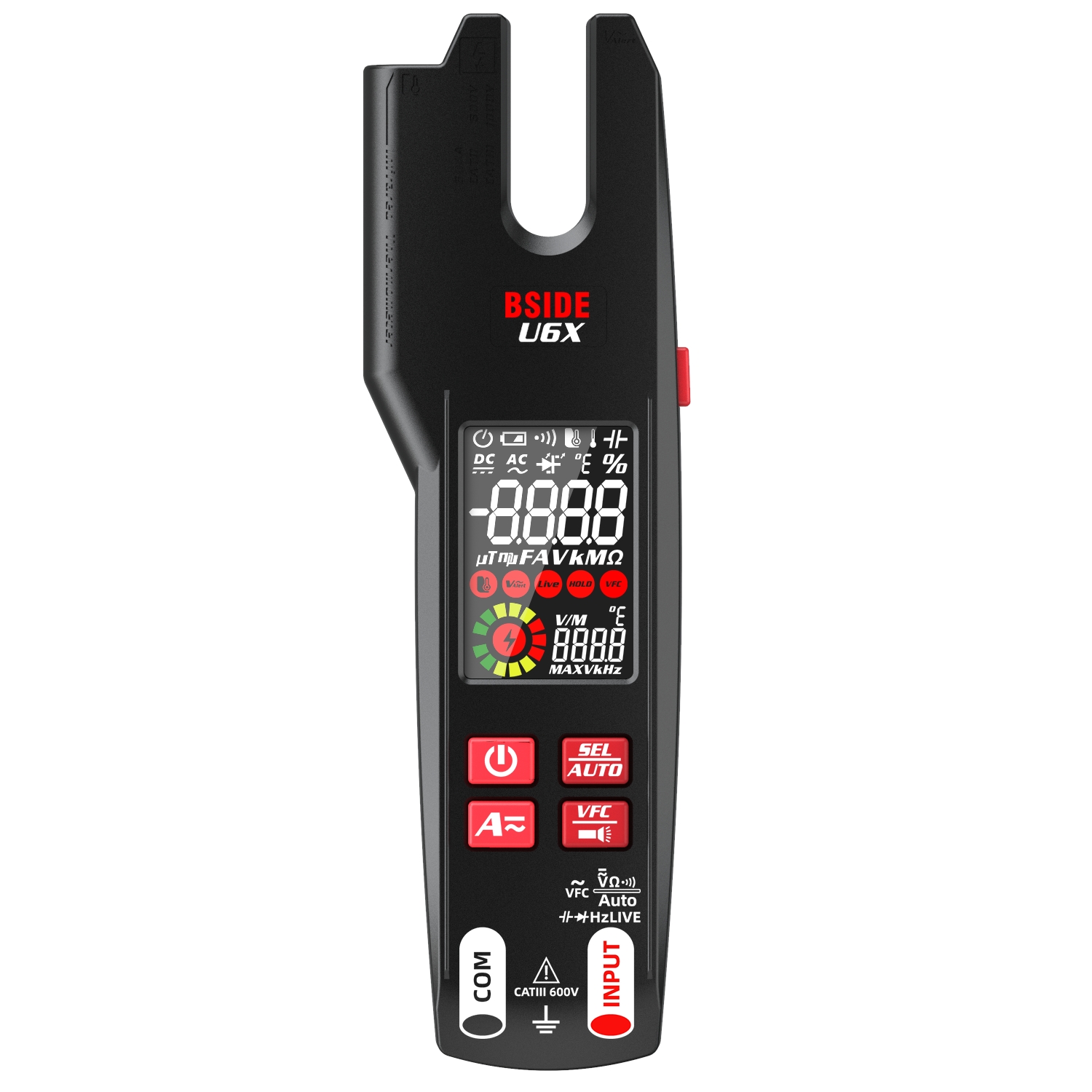 BSIDE Infrared Multimeter AC/DC Voltage Current Clamp Meter