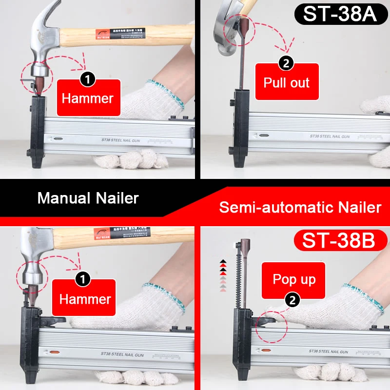 Manual cement nails, hand tools for decoration industry