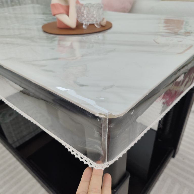 Transparent tablecloth rectangular fireproof table cover