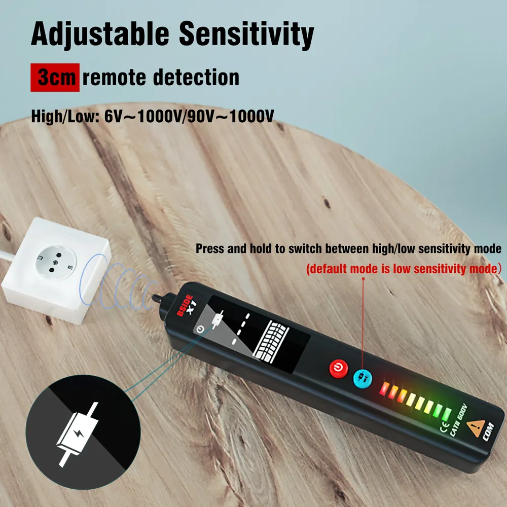 BSIDE Non-contact Rechargeable Voltage Tester