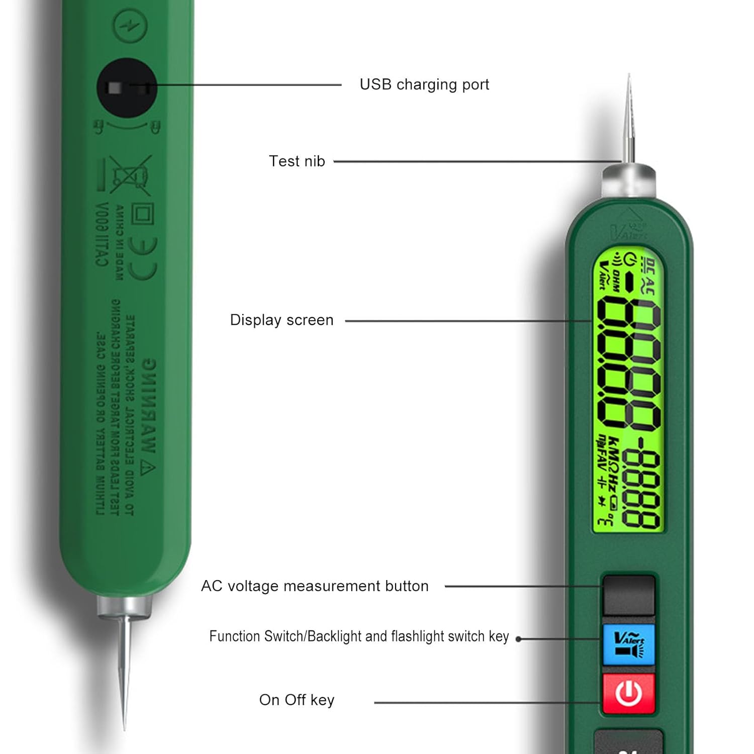 Advanced Digital Voltage Tester Pen - Safe Breakpoint Identification