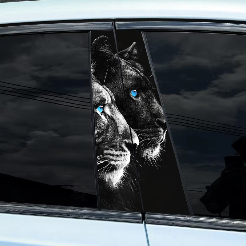 Vinyl Car Stickers and Decals, Car Stickers, Waterproof Sunscreen Scratch Resistant Cover B-Pillar Sticker