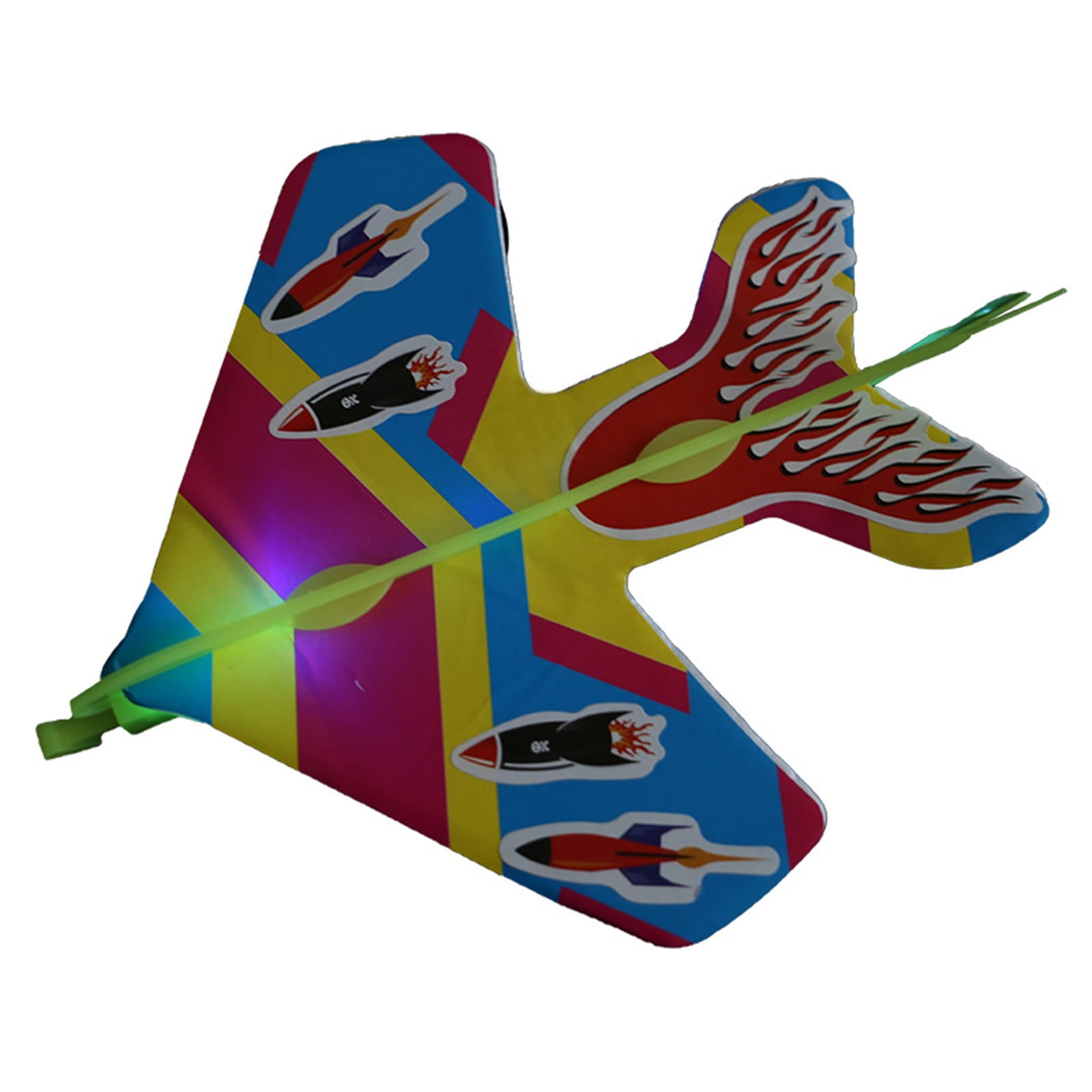 Slingshot airplane, mini airplane LED light glider flying, outdoor sports toy birthday party gift