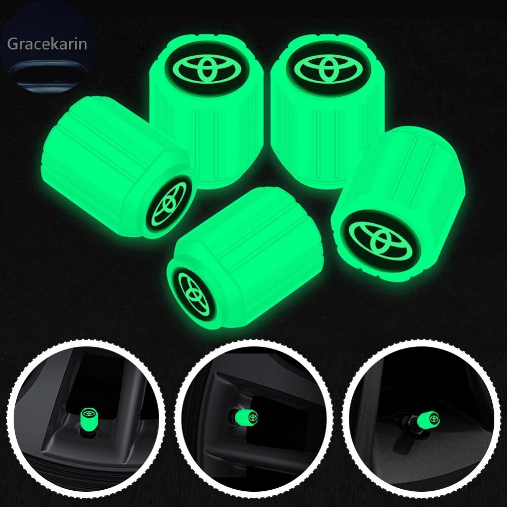 4 PCS Light Up Universal Motorcycle Bike Tire Valve Caps