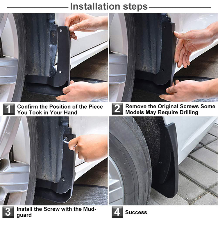 [4-Piece Universal Style] Tire Guards Splash Guards