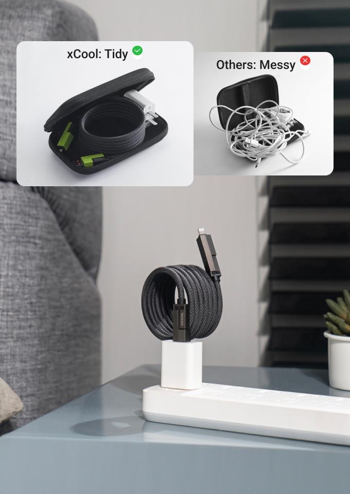 The world's first 4-in-1 full-featured magnetic USB-C cable