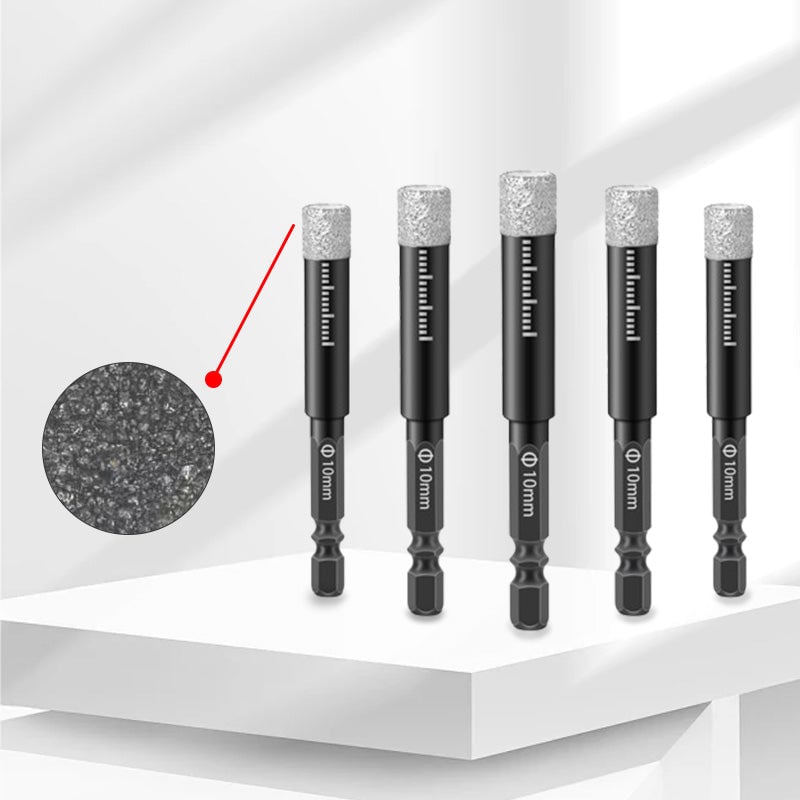 Hexagonal Drill Bit for Marble/Brick/Stone [Full Set]