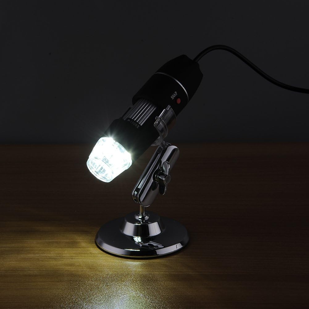 8-led Digital Microscope Endoscope Loupe Otoscope Magnifier with Stand