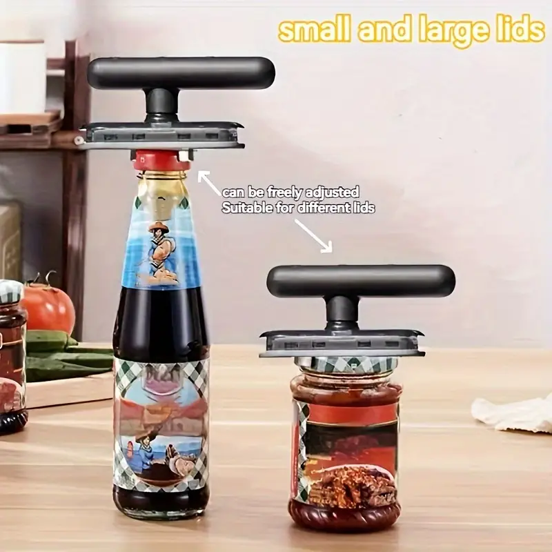 Multipurpose Jar and Bottle Opener - Adjustable, Easy-Grip, Multi-Purpose Kitchen Tool - Great for Parties and Everyday Use