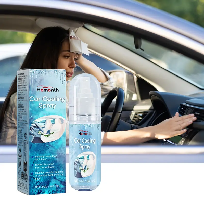 Instant Cooling Spray For Cars & Outdoors - Refreshing Heat Relief, Portable & Easy To Use