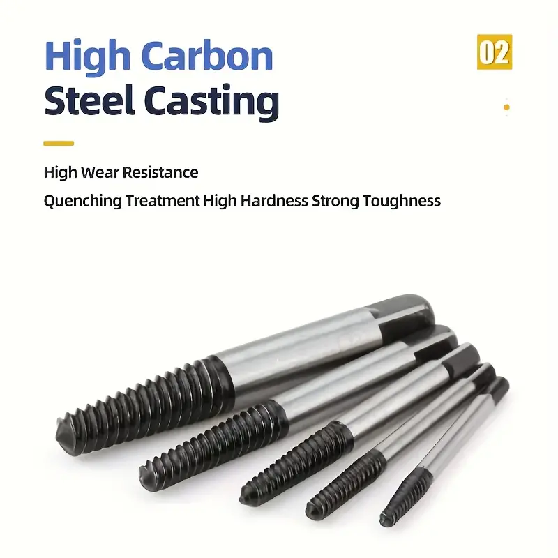 5/6/8pcs Premium Screw Extractor Kit, Easy To Remove Damaged Screws, Bolts And Pipes, Essential Woodworking And DIY Tools