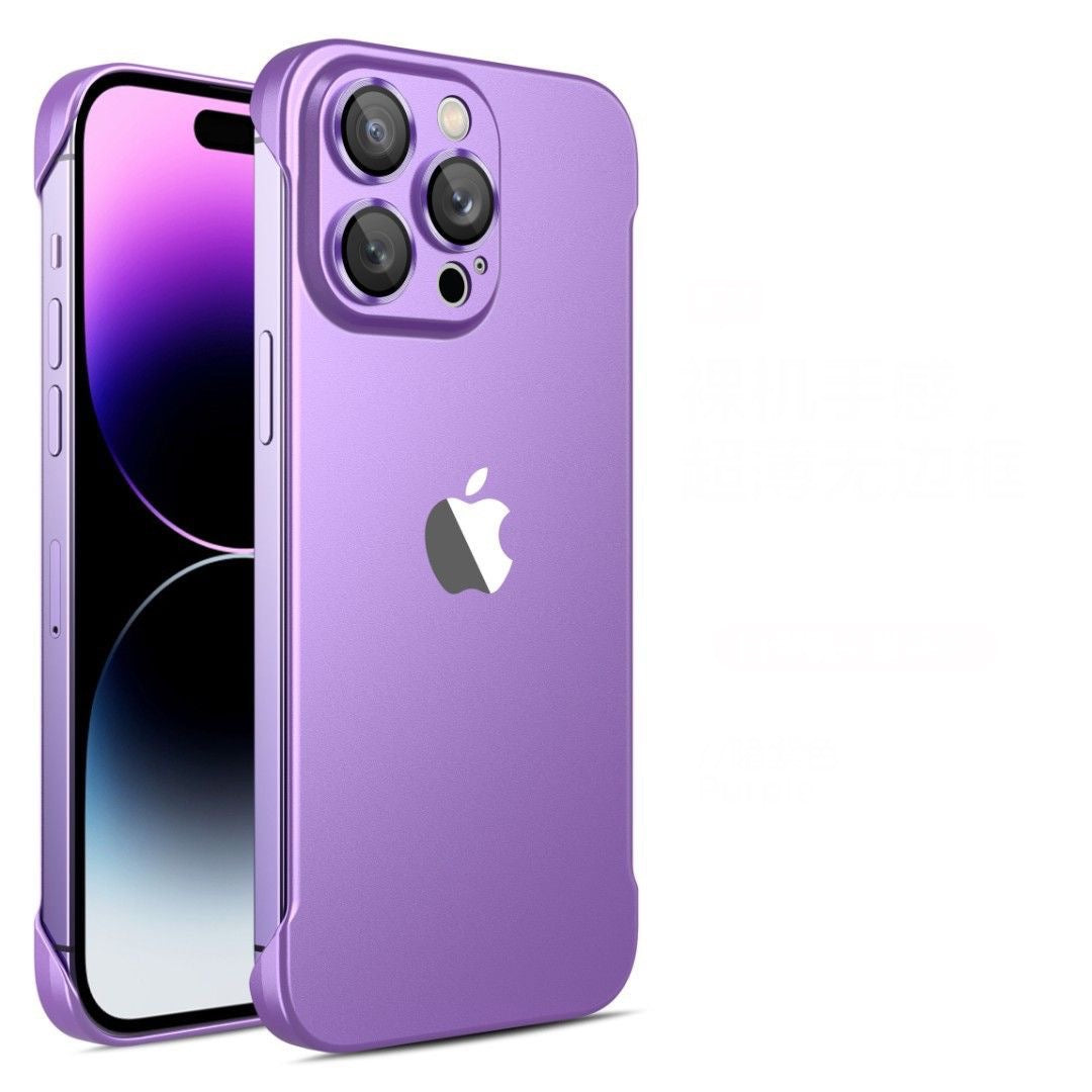  PC Borderless Matte Phone Case Without MagSafe