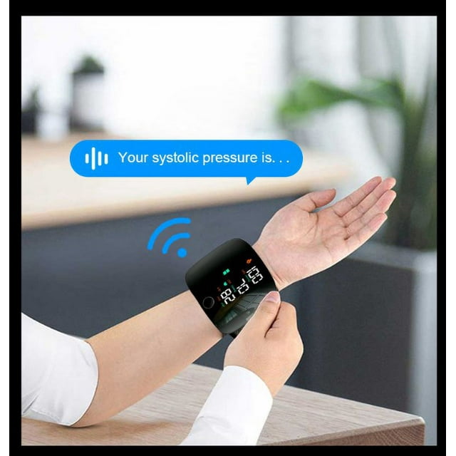 2024 Blood Pressure Monitor Three-color Screen Wrist Measurement Hypertension Detector Voice Charging Blood Pressure Monitor