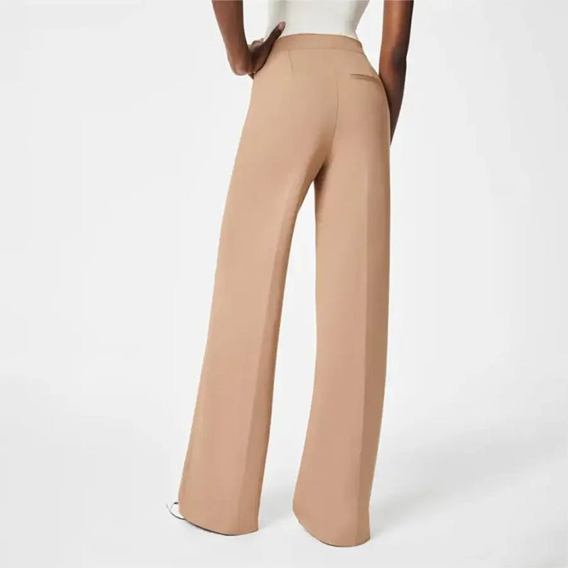Women's loose trousers with a high waist and wide legs