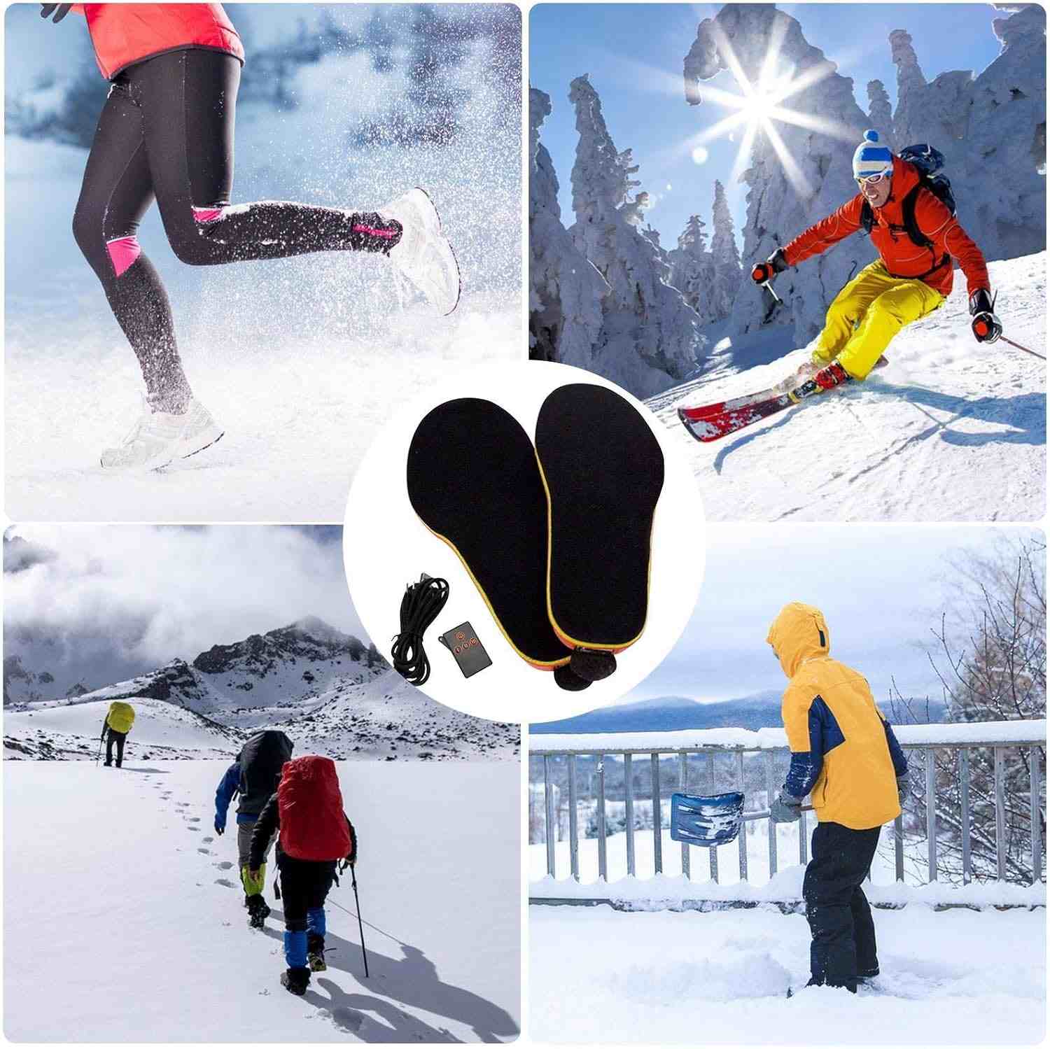 Electric heated shoe soles 