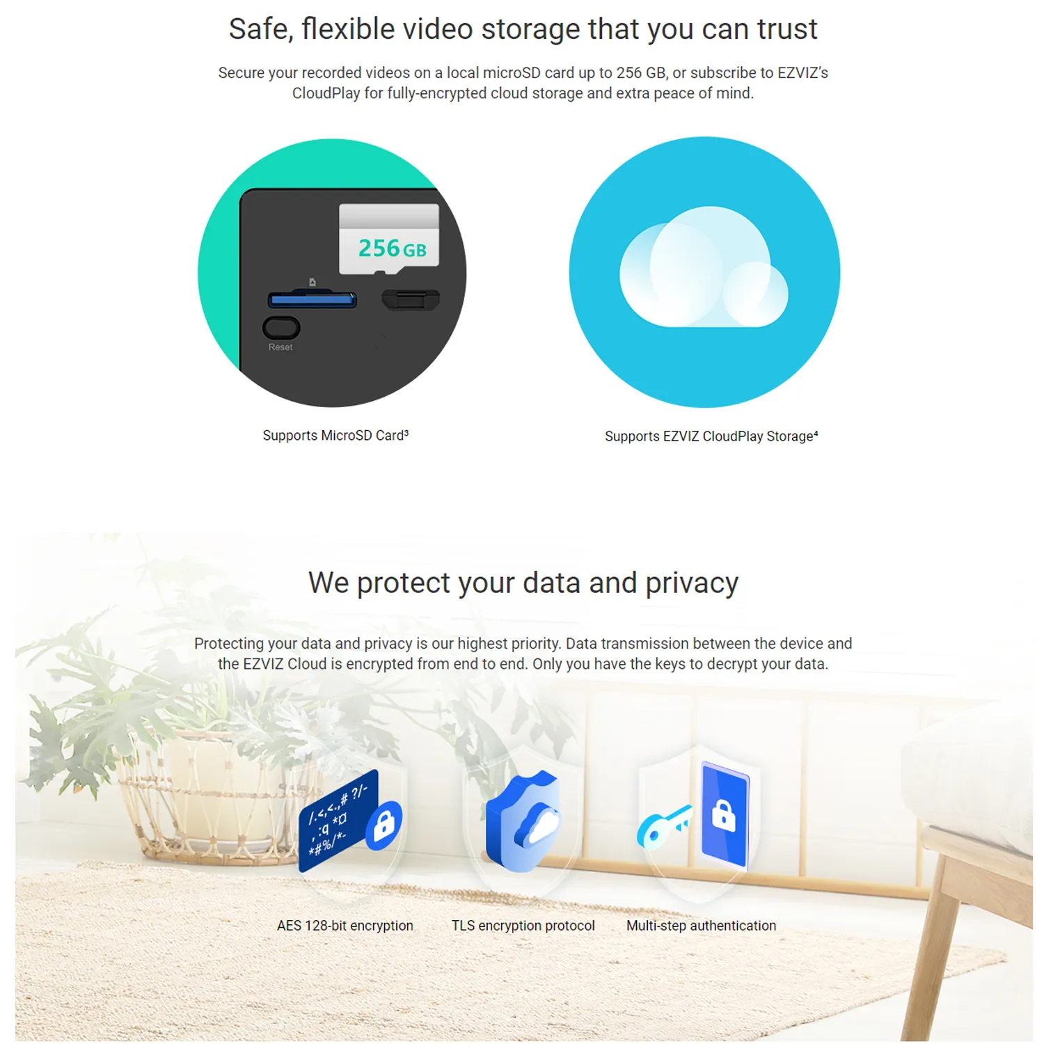 EZVIZ Mini Palm-Sized Smart Battery Wireless Baby IP CCTV Camera