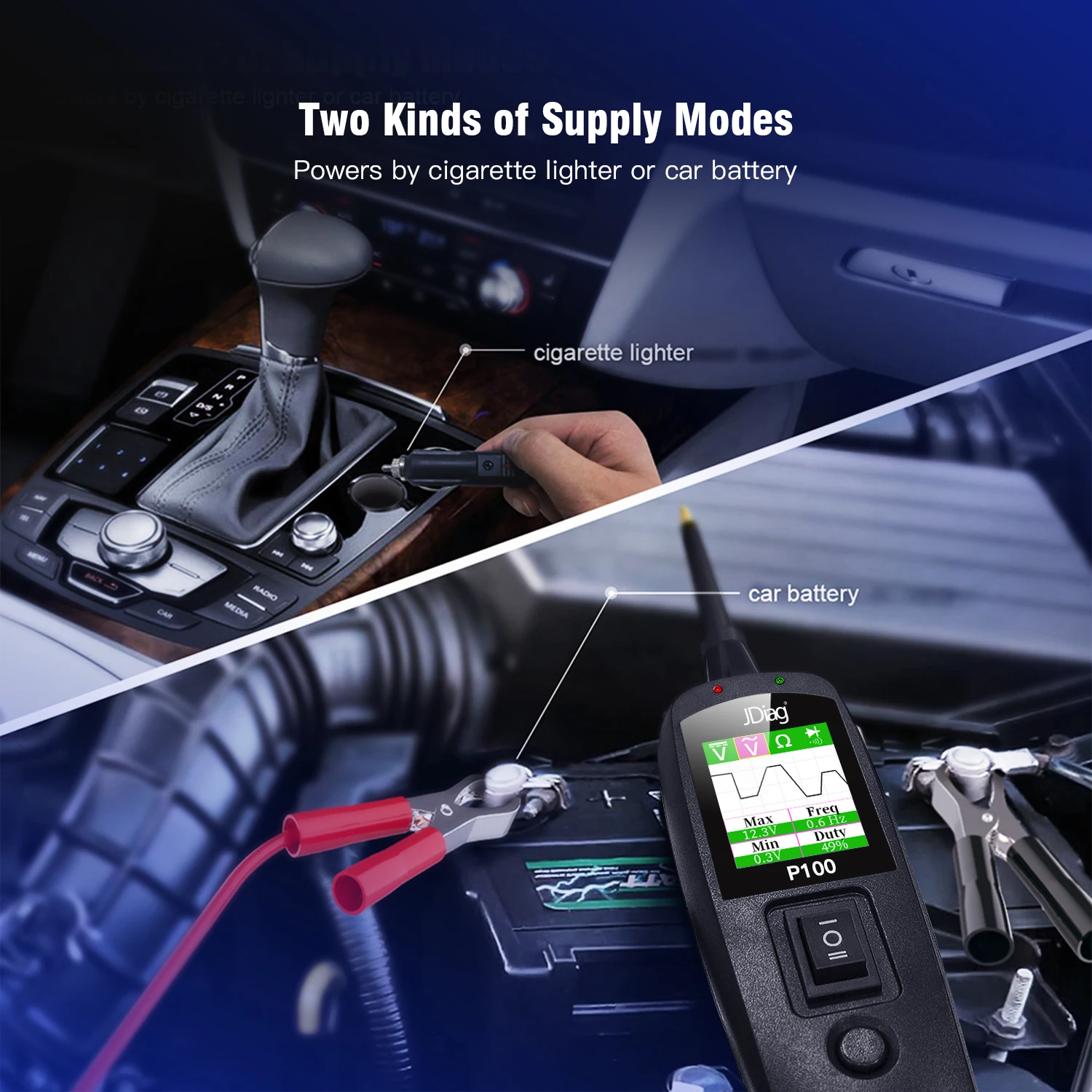 12/24V Multifunctional Car Circuit Tester Power Circuit Probe Kit Car Battery Voltage/Resistant Tester Diagnostic Tool Component