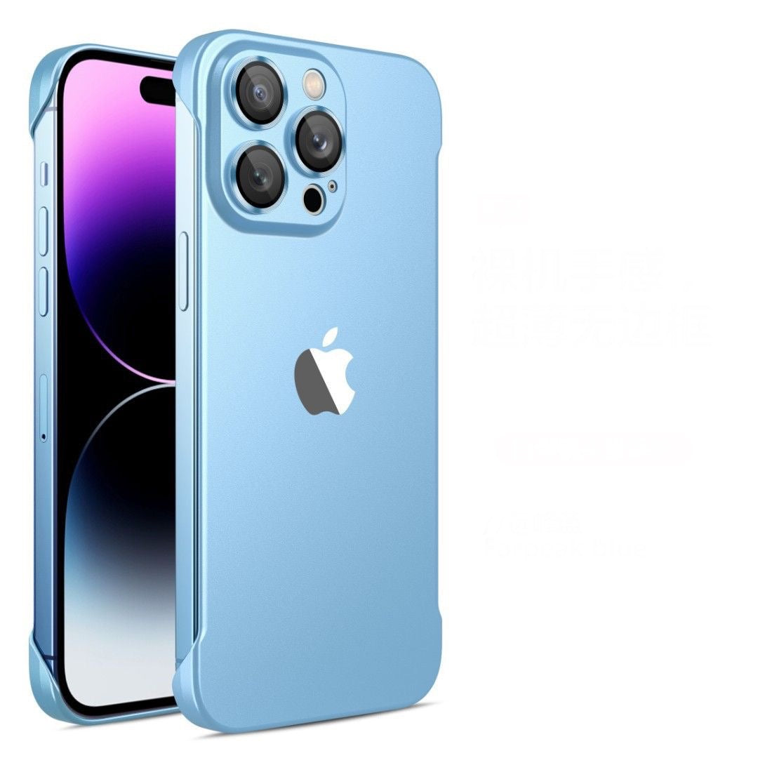  PC Borderless Matte Phone Case Without MagSafe