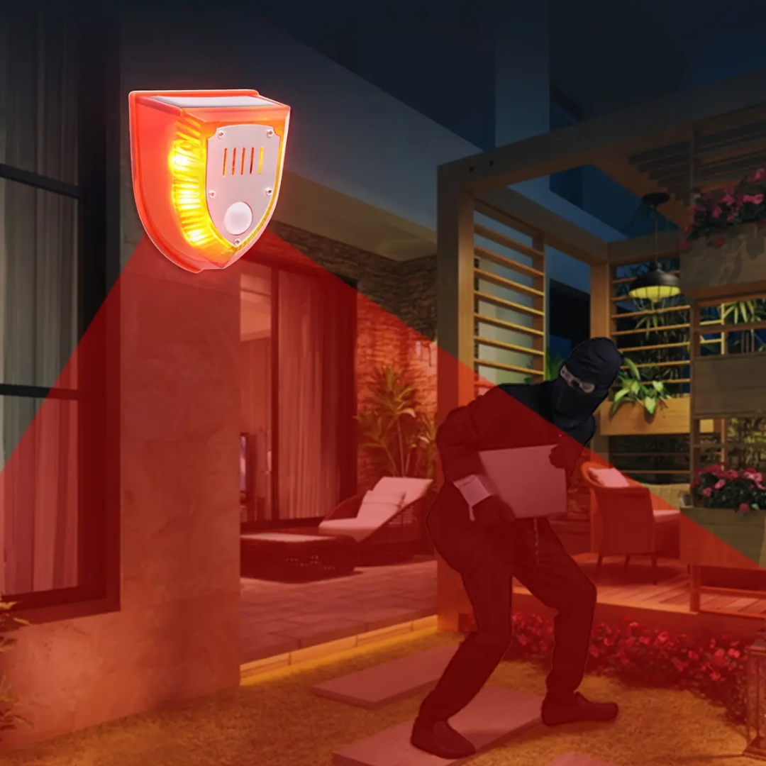 👏👏 Svetlo solárneho bezpečnostného alarmu