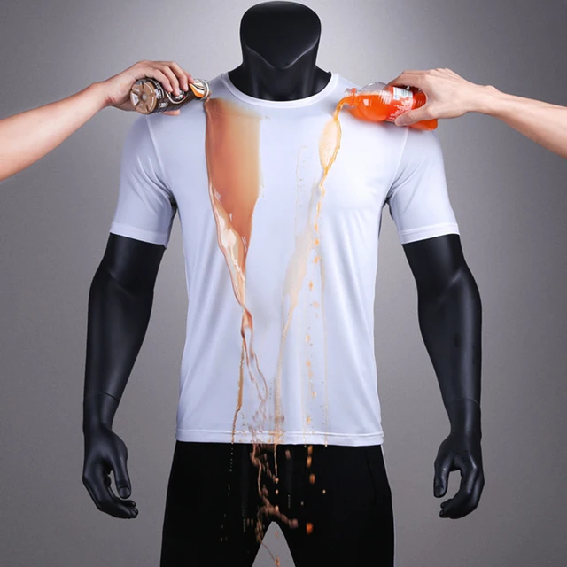 Unisex style - waterproof and stain-resistant black technology short-sleeved shirt