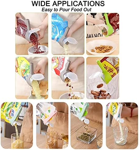 (6pcs) Bag mouth clip, food bag clip (2L+4S)