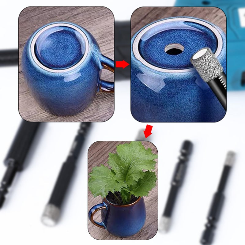 Hexagonal Drill Bit for Marble/Brick/Stone [Full Set]