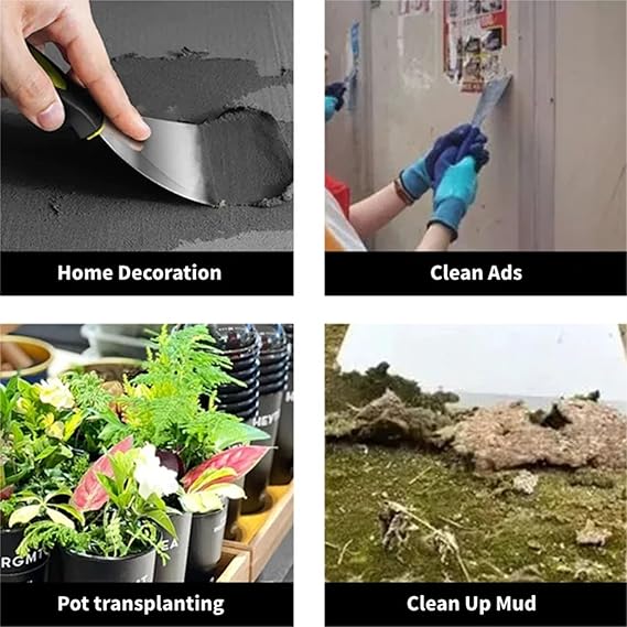 3 inch knife scrapers, multifunctional stainless steel spatula for drywall repair, wallpaper removal, applying putty, plaster, cement (3 pack)