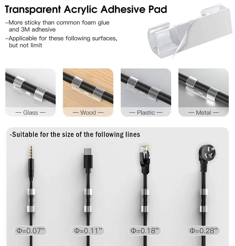 ✅【1 set of 40/60/80/100 pieces】 ✅No-drilling cable distributor