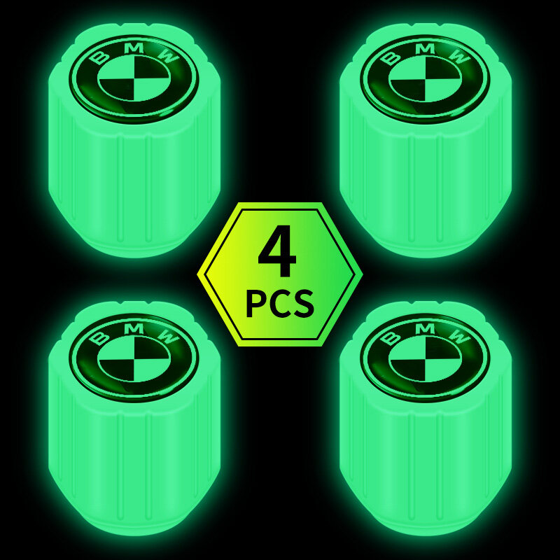 4 PCS Light Up Universal Motorcycle Bike Tire Valve Caps