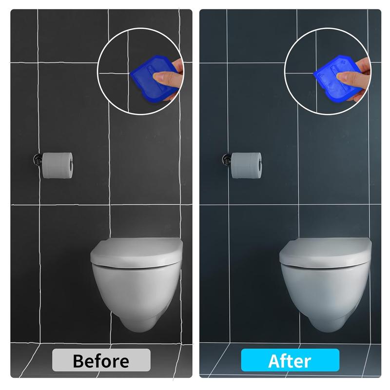 11Pcs Silicone Caulking Tools 3 in1 Grout Removal Tool(Stainless Steelhead)&Grout Remove Scraper, Caulk Remover for Kitchen/Bathroom/Window